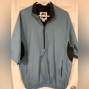 Men’s Golf Foot Joy Tour Collection black Half-Zip Windbreaker, Dry Joys